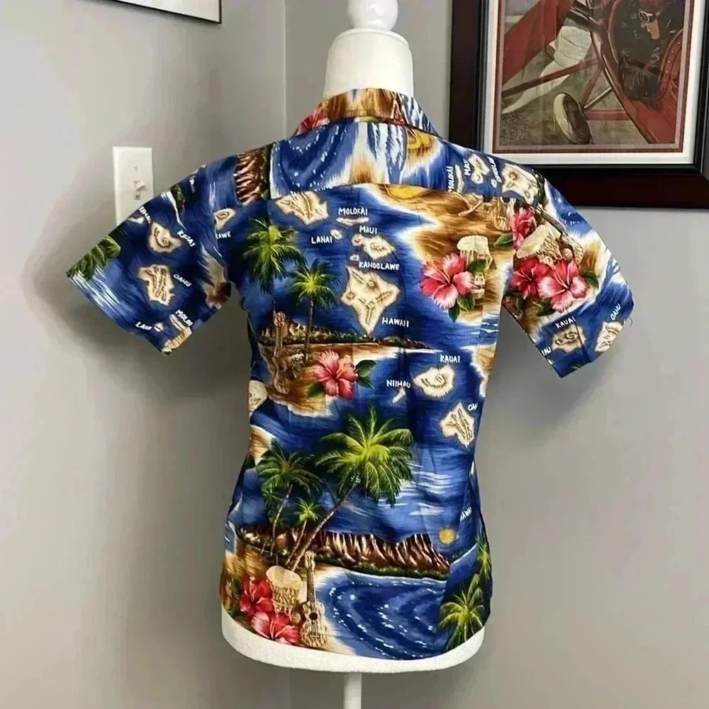 NEW NWT RJC Lahaina Hawaiian Shirt Cotton Large Made in Hawaii Vacation Cruise - Picture 5 of 7